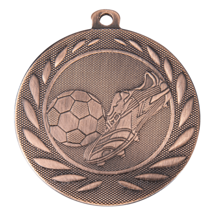 bronzen voetbal medaille