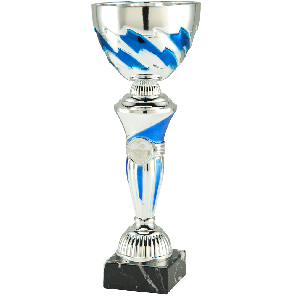 Trofee zilver/blauw - Medailles Online