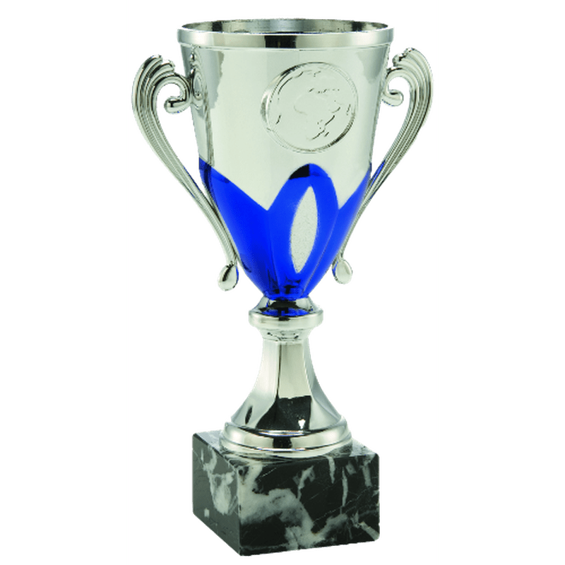 Trofee zilver/blauw