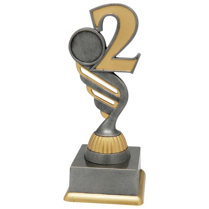 Trofee Nummer 2 – Kunststof Award met Embleem & Graveerplaatje