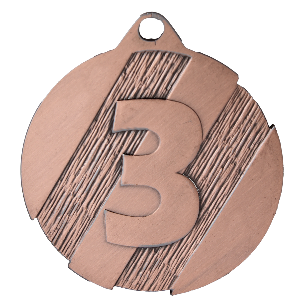 Bronzen medaille 50mm goud zilver brons 1e 2e 3e plaats met lint personaliseerbaar