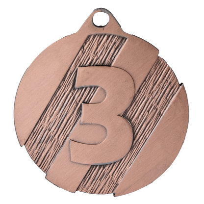 Bronzen medaille 50mm goud zilver brons 1e 2e 3e plaats met lint personaliseerbaar