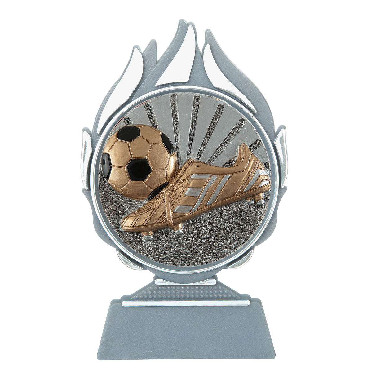 Voetbal Trofee met Resin Schijf 13,5 cm