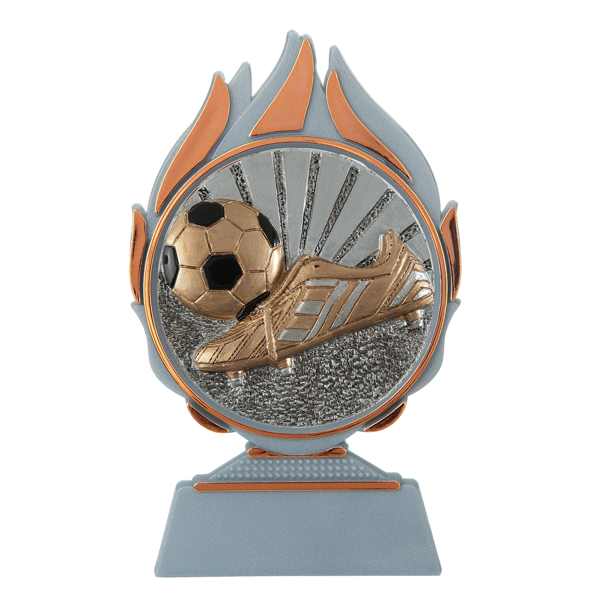 Voetbal Trofee met Resin Schijf 13,5 cm