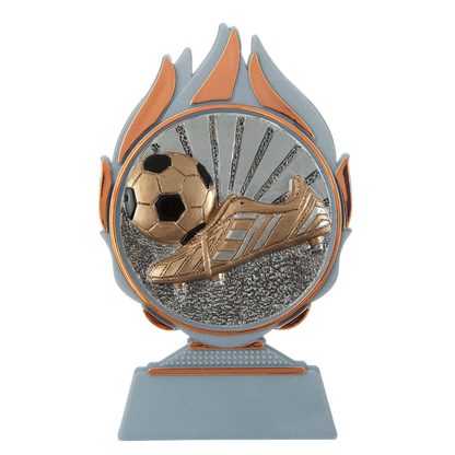 Voetbal Trofee met Resin Schijf 13,5 cm