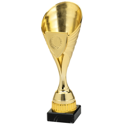 Goudkleurige Trofee met Marmeren Voet