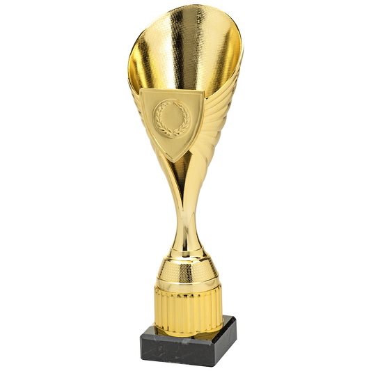 Goudkleurige Trofee met Marmeren Voet