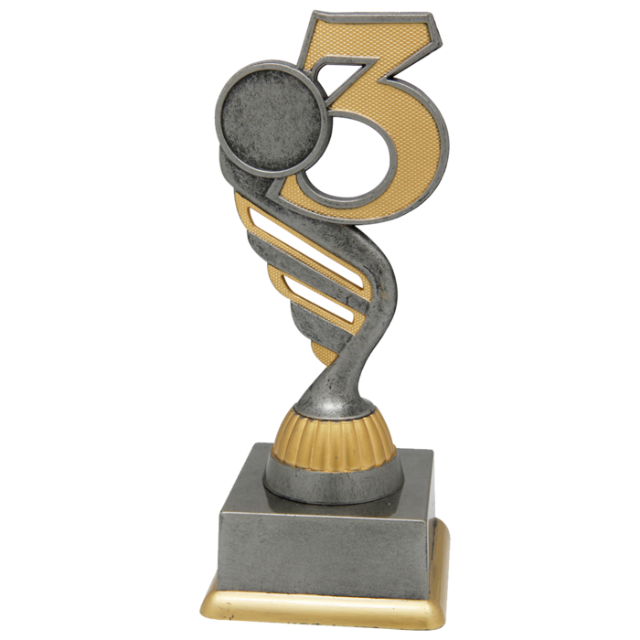 Trofee Nummer 3 – Kunststof Award met Embleem & Graveerplaatje